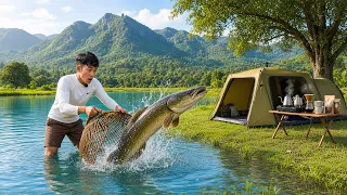 I Survived 48 Hours with Only My Woven Trap While Camping in the Forest