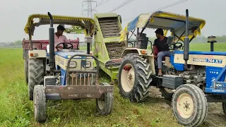 Swaraj 744 XT Tractors Testing Vlog | Swaraj 735 Plus 4 Wheel Drive fully loaded trolly stuck in mud