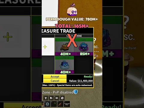 Trade perm dough with values 😱 #bloxfruits
