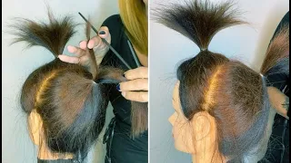Super Quick & Easy Medium Length Layered Bob Haircut Tutorial Full Steps | Cutting Tips & Techniques
