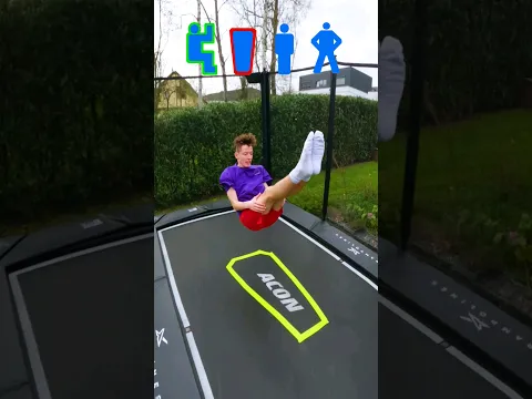 Jumping into impossible SHAPES 2 #challenge #trampoline #frontflip