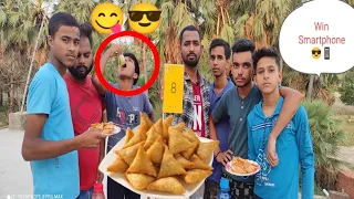 1 मिनट में सबसे ज्यादा समोसा खाओ और SmartPhone ले जाओ🤑📱State Food Samosha Challenging Video