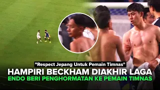 JADI SOROTAN Pemain Jepang!! Momen Wataru Endo BERI HORMAT Ke Beckham Putra Usai Laga vs Jepang 