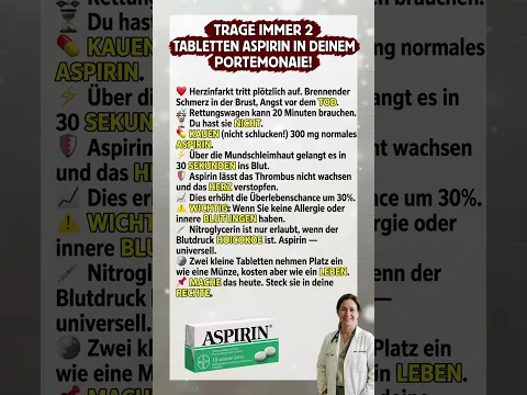 Warum du IMMER 2 Aspirin im Portemonnaie haben solltest! 💳🚨