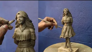 मिट्टी की गुड़िया कैसे बनती है |  मिट्टी की गुड़िया बनाना |  #Drawing #TrickArt #HowToDraw @VamosART