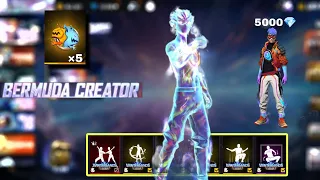 FREE FIRE 😱 Bermuda Creator  🤯🔥💎 / حرق السكين الاسطوري مخترع برمودا 🔥🤯