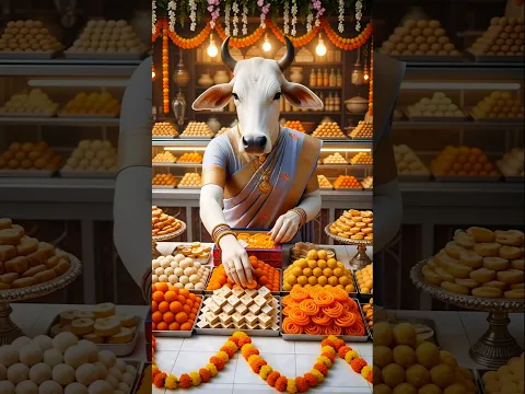 Monkey vs Cow - Rakhi or Mithai ki Jung 🐒🐄 #ai #cow #shortvideo #monkey