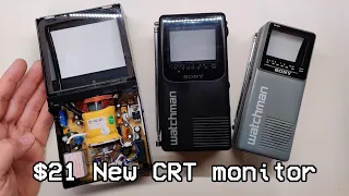This small CRT monitor is less than 2" thick