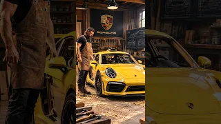 Porsche 911 Made From WOOD… But WHY? 😳🪵 #woodworking #shorts