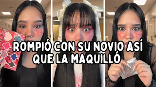 Maquillaje en el baño de la escuela 🏫 | ASMR te maquillo por que terminaste con tu novio | #makeup