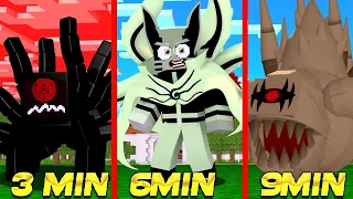 A CADA 3 MINUTOS VIRAMOS UMA JUUBI MAIS FORTE 𝗡𝗢 NARUTO JEDY de MINECRAFT POCKET EDITION ! ‹ Ine ›
