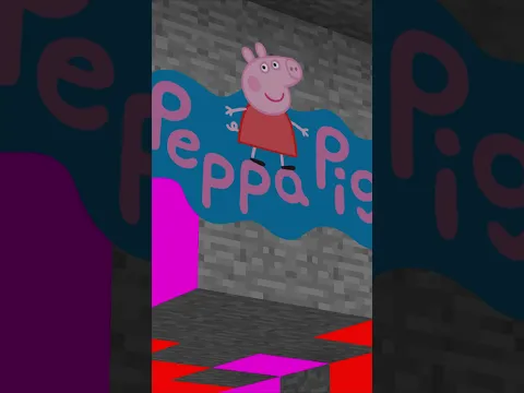 Hole Leads To MrBeast, Speaker Man, Wednesday Addams and Peppa pig 🐷....😍 #shorts #minecraft