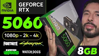 5060 RTX Nvidia 8GB PRUEBAS y unboxing ( ZOTAC ) / 1080p 2k y 4k en diferentes juegos
