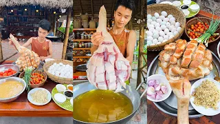 Cook whole pig's leg with country style by Chef Ny, Chef Ny Cooking