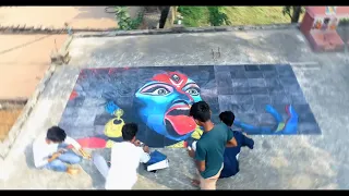 Biggest drawing of my life | Biggest maa kali drawing😱 ,