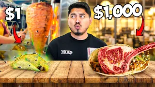 Probando TACOS de $1 vs $1,000