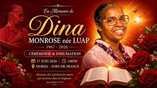 CÉRÉMONIE FUNÈBRE EN MÉMOIRE DE MME MONROSE Dina née LUAP