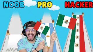 NOOB VS PRO VS HACKER en Flag Painters | Juegos Luky