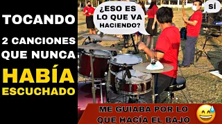 ¡Tocando 2 Canciones Que NUNCA Había Escuchado! | [Me Guiaba Por El Bajo] 😅🥁🎶