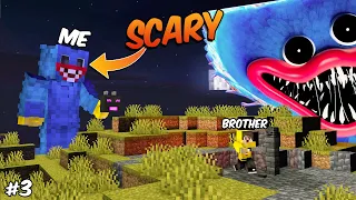😱 i Became Huggy To Troll My Little Brother in Minecraft | Hindi | #3