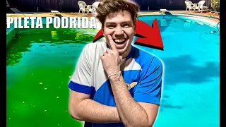 LIMPIO LA PILETA PODRIDA DE MI CASA🤮