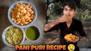 How To Make Pani Puri At Home 😀 | The villager bishal