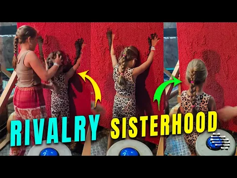 Older Sister Pushes Little Sister Little Bit Harder than She Was Supposed To