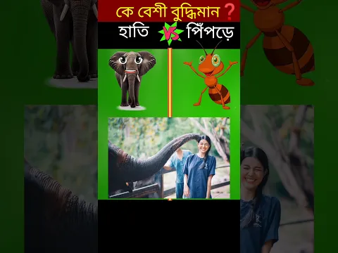 হাতি 🆚 পিঁপড়ে || Eliphant v/s Ant Comparison || #shorts @CrazyXYZ