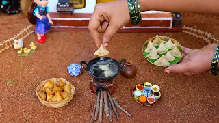 Mini Chicken Samosa Recipe | How To Make Perfect Samosa | Miniature Cooking | The Tiny Foods-Hindi