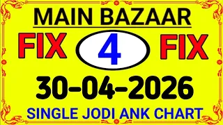 28-04-2026 MAIN BAZAR TODAY JODI OPEN SATTA MATKA CHART GAME.