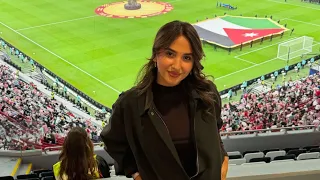غيث وسارة في مباراة الأردن والإمارات بكأس العرب – شوفو ردة فعل غيث!