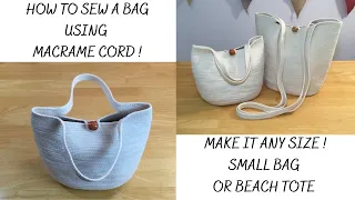 How to Sew a Bag by Crafty Patti | Using Macrame Cord for a Unique Design