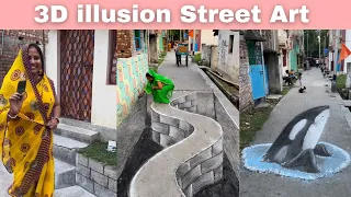 3D illusion Street art by desi desi women