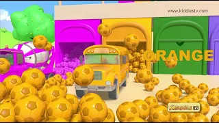 Learn Colors with Street Vehicles & Footballs 🚗⚽ | Fun 3D Animation for Kids | Color Learning