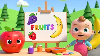 Fruits Song for Kids 🍎🍌🍇 | Learn Fruits | Nursery Rhymes & Kids Songs