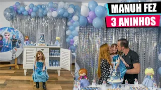 Aniversário de 3 Anos da MANUH - Festa Frozen na Sala de Casa