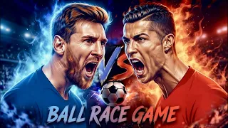 Ronaldo vs Messi: The Golden Throne Ball Race LIVE.#football #shorts