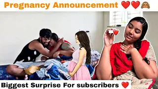 ❤️Pregnancy Announcement🙈😍Big Suprise for Subscribers🔥🫂#aswincharu #love #trending #pregnancy