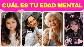 🍒 CUÁL ES TU EDAD MENTAL 🍒/ TEST DE PERSONALIDAD / QUIZ🧁