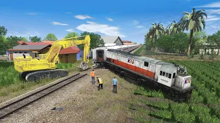 Kereta Api Panjang Melewati Rel Anti Ngantuk | Long Train Passes the Anti Drowsy Rail | 02