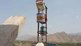 برج بطول سته متر لانتاج الكهربا بالاثقال مقطع رقم 3
