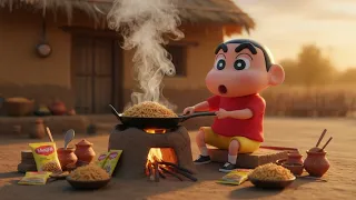 Miniature Shinchan Doll Village Cooking Maggi Noodles | Tiny Village ASMR Cooking