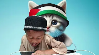 BAIM BELAJAR MENGAJI al quran di temani anak kucing lucu 😻🇵🇸#quran #anakkucinglucu #anakkucing