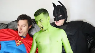 Superheroes Harass The Hulk