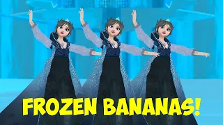 MMD Frozen 2 “Banana Song” Dark Elsa Anna Marshmallow funny animation animated meme II Disney