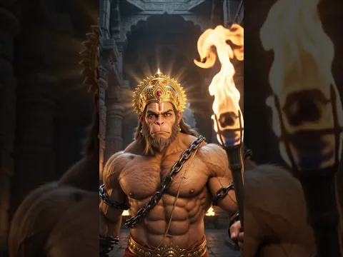 महावीर हनुमान का क्रोध! 🔥 लंका दहन 🌿 #shorts #hanuman #bajrangbali #trending