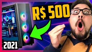 Como Montar Um PC GAMER SUPER BARATO DE APENAS R$ 500,00 REAIS! HOJE EM 2021! FIZ MAGICA!
