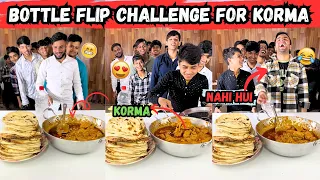 Huge Korma Roti Party 😱🤯 Funny Bottle Flip Challenge 😂 | Sahil Khan & Team | #funnyvideos