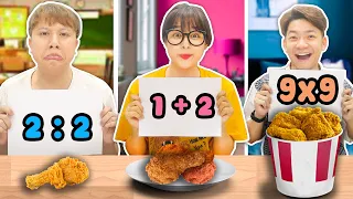 Mei Khoai Tây - Thử Thách Đồ Ăn Theo Phép Tính Cộng Trừ Nhân Chia