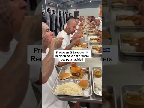 Presos Del Cecot El Salvador Por Primera Vez Comen Pollo Estando Encerrados #nayibbukele #Carceles